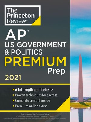 cover image of Princeton Review AP U.S. Government & Politics Premium Prep, 2021